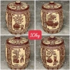 Hũ Gạo 20kg Gốm Bát Tràng Khắc Nổi Hoạ Tiết Phú Quý Trường Xuân - Phong Thủy 10