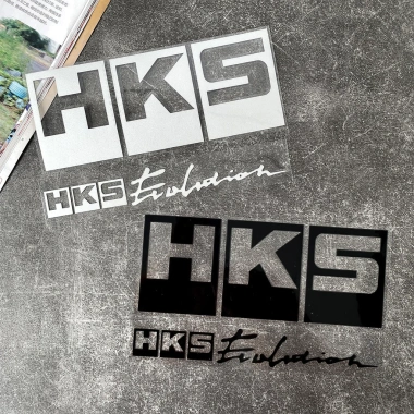 JDM HKS Xe phản quang Vinyl Decal cắt miếng chống thấm nước – trang trí Toyota & Mitsubishi EVO, chỉ 64,152₫