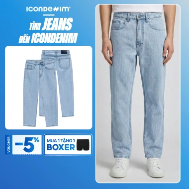 Jeans Nam ICONDENIM Skyfold Straight QJID282 – Cắt chuẩn, giá chỉ 599.000₫