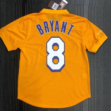 Jersey NBA Lakers Bryant Số 8 Cổ Điển Vàng Tay Ngắn Size Nam Nữ - Giá 156.600₫ 4
