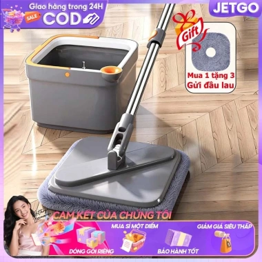 JETGO Cây Lau Nhà 2 Ngăn Tách Nước Bẩn, Tự Vắt Khô, Chổi Xoay 360 Độ - 284.050 VND