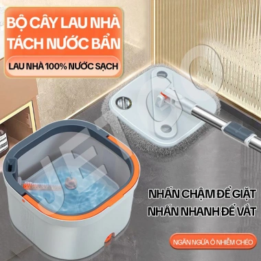 JETGO Cây Lau Nhà 2 Ngăn Tách Nước Bẩn, Tự Vắt Khô, Chổi Xoay 360 Độ - 284.050 VND 3 JETGO Cây Lau Nhà 2 Ngăn Tách Nước Bẩn, Tự Vắt Khô, Chổi Xoay 360 Độ - 284.050 VND 3