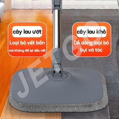 JETGO Cây Lau Nhà 2 Ngăn Tách Nước Bẩn, Tự Vắt Khô, Chổi Xoay 360 Độ - 284.050 VND