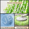 JETGO Cây lau nhà xoay thép không gỉ, microfibre siêu hút nước, bánh xe kèm thùng 8