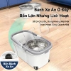 JETGO Cây lau nhà xoay thép không gỉ, microfibre siêu hút nước, bánh xe kèm thùng 9