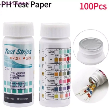 JUNYUE88US Dải kiểm tra nước 7 trong 1 – Độ nhạy cao, phát hiện pH, phù hợp hồ bơi gia đình