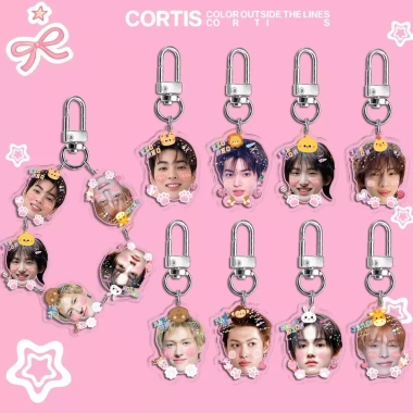 Kawaii Kpop CORTIS KEONHO Keychain Cute Acrylic SEONGHYEON JUHOON JAMES MARTIN Key Ring For Bag Fun Gift Merch 2