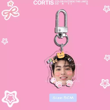 Kawaii Kpop CORTIS KEONHO Keychain Cute Acrylic SEONGHYEON JUHOON JAMES MARTIN Key Ring For Bag Fun Gift Merch 4