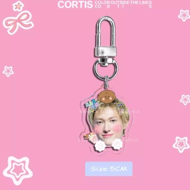 Kawaii Kpop CORTIS KEONHO Keychain Cute Acrylic SEONGHYEON JUHOON JAMES MARTIN Key Ring For Bag Fun Gift Merch 6