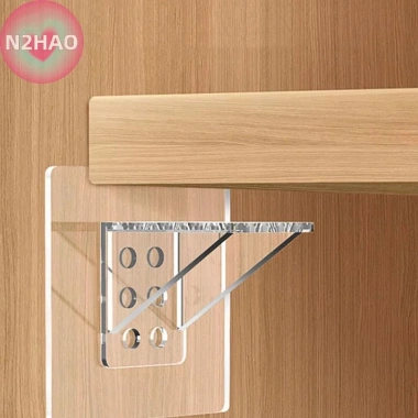 Kệ Dính Hỗ Trợ Chốt 2 Chiếc N2HAO - Treo Tường Tủ Quần Áo, Nhà Bếp, Phòng Ngủ