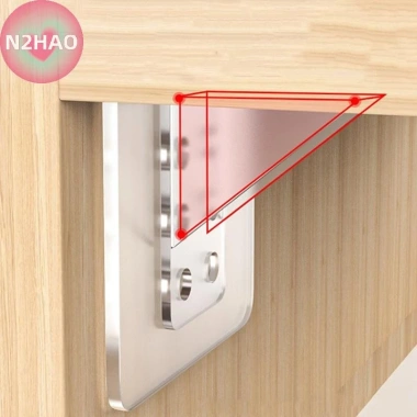 Kệ Dính Hỗ Trợ Chốt 2 Chiếc N2HAO - Treo Tường Tủ Quần Áo, Nhà Bếp, Phòng Ngủ
