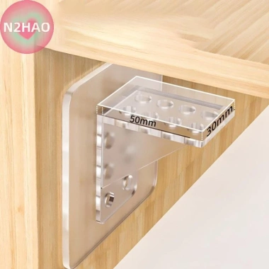 Kệ Dính Hỗ Trợ Chốt 2 Chiếc N2HAO - Treo Tường Tủ Quần Áo, Nhà Bếp, Phòng Ngủ