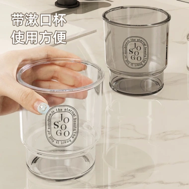 Kệ đựng bàn chải xi lanh + cốc nước súc miệng, đèn sang trọng, cặp đôi treo tường, bộ kem đánh răng - Giảm 20%