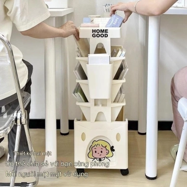 Kệ sách đa năng di động cho trẻ em, lưu trữ trên sàn, dưới bàn, nhiều lớp - Giá ưu đãi 525.000₫