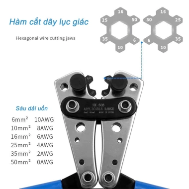 Kềm bấm đầu cos MONQIQI MSP-HX-50B 6-50mm – Chuẩn chất, giảm còn 279.300 VND 6