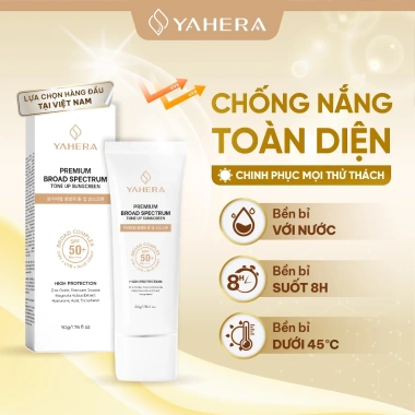 Kem Chống Nắng Phổ Rộng YAHERA SPF50+ PA++++ - Nâng Tone Da, Giá Sale 250K 3 Kem Chống Nắng Phổ Rộng YAHERA SPF50+ PA++++ - Nâng Tone Da, Giá Sale 250K 3