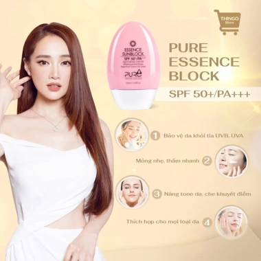 Kem chống nắng Pure Essence 50ml SPF cao không gây bít tắc, giảm giá chỉ 439.000đ 2 Kem chống nắng Pure Essence 50ml SPF cao không gây bít tắc, giảm giá chỉ 439.000đ 2