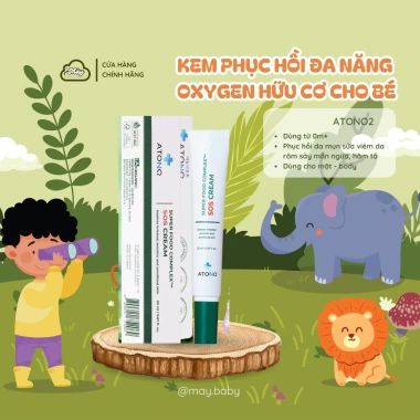 Kem đa năng hữu cơ Atono2 cho bé - Dịu nhẹ chàm sữa, hăm tã, rôm sảy, chỉ 299.000đ (giá gốc 388.700đ)