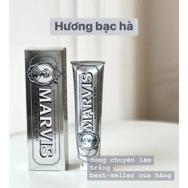 Kem Đánh Răng Marvis Bạc 85ml Chính Hãng - Làm Trắng Răng, Giá Giảm 279k 2 Kem Đánh Răng Marvis Bạc 85ml Chính Hãng - Làm Trắng Răng, Giá Giảm 279k 2