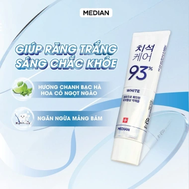 Kem Đánh Răng Median IQ 93% Trắng Răng Màu Bạc 120g - Chính hãng, 65.000₫ 2