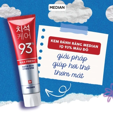 Kem Đánh Răng Median IQ 93% Trắng Răng Màu Đỏ 120g Chính Hãng - Giá 65.000 đồng 2