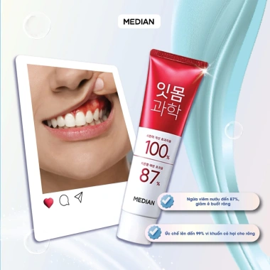 Kem Đánh Răng Median IQ 93% Trắng Răng Màu Đỏ 120g Chính Hãng - Giá 65.000 đồng 3