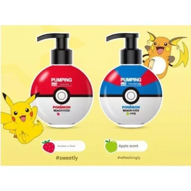Kem đánh răng Pokémon PERIOE REACH 250g - Hương dâu tây/táo, Fluoride 1.000ppm, Dễ bơm, Giá 366k