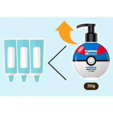 Kem đánh răng Pokémon PERIOE REACH 250g - Hương dâu tây/táo, Fluoride 1.000ppm, Dễ bơm, Giá 366k
