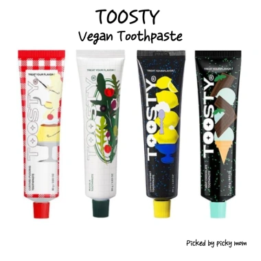Kem đánh răng thuần chay TOOTY 80g - Hương vị tự nhiên, hơi thở tươi, chăm sóc răng miệng - 4 hương vị