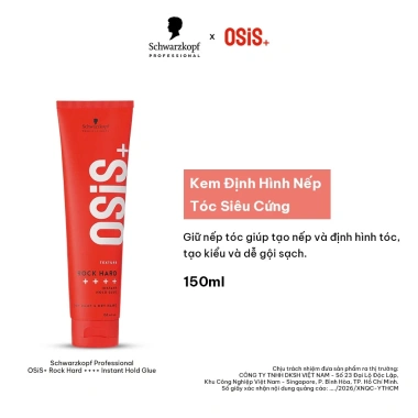Kem Định Hình Nếp Tóc Siêu Cứng OSiS+ ROCK HARD 150ml - Giữ Nếp Vĩnh Viễn, Giá Ưu Đãi 376.000 VND 2