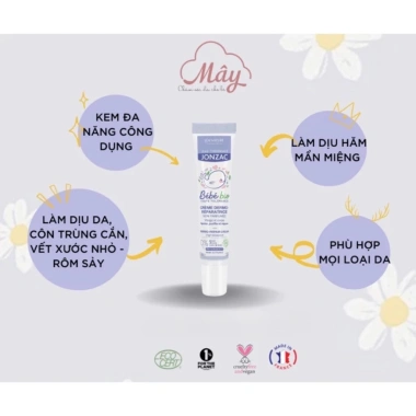 Kem dưỡng ẩm hữu cơ Eau Thermale Jonzac cho bé: Phục hồi da, ngừa hăm, giảm ngứa rôm sảy, giá ưu đãi 320.000₫