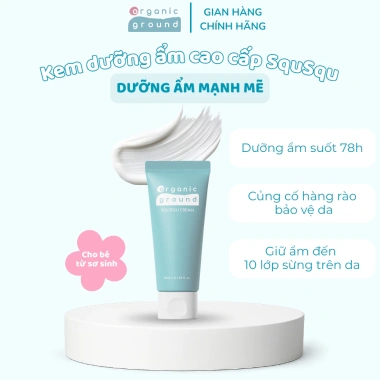 Kem dưỡng ẩm SQUSQU Organic Ground 50ml - Dưỡng ẩm sâu, hữu cơ, giá 322.000₫