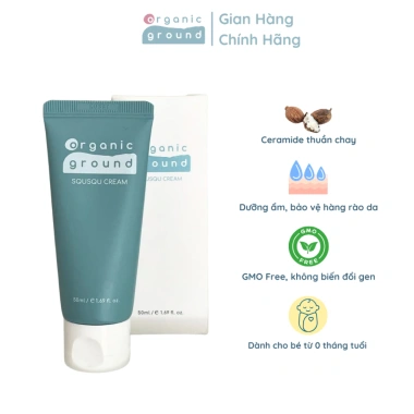 Kem dưỡng ẩm SQUSQU Organic Ground 50ml - Dưỡng ẩm sâu, hữu cơ, giá 322.000₫