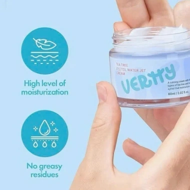Kem dưỡng ẩm thuần chay VERTTY Tea Tree Xyliton Water Jet Cream 60ml - Dưỡng ẩm, làm dịu da, giảm mụn, giá ưu đãi 175k 6