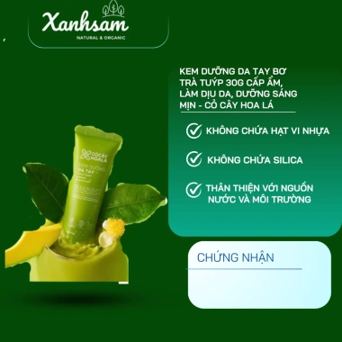 Kem dưỡng da tay Bơ Trà 30g Cấp ẩm, làm dịu, dưỡng sáng mịn Organic Cỏ Cây Hoa