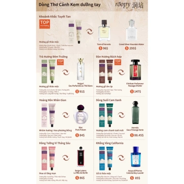 Kem dưỡng tay Roopy hương thực vật 3 tầng: hoa, quả, gỗ - Dưỡng ẩm sâu, lưu hương lâu, quà Tết Valentine 2 Kem dưỡng tay Roopy hương thực vật 3 tầng: hoa, quả, gỗ - Dưỡng ẩm sâu, lưu hương lâu, quà Tết Valentine 2