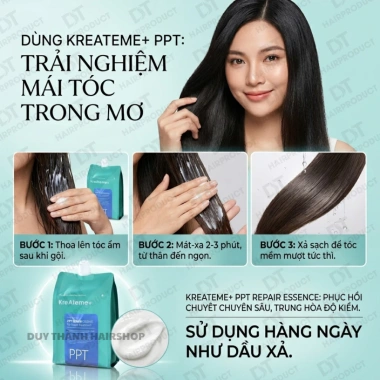 Kem Hấp Phục Hồi PPT KreAteme 970g - Khử Kiềm Hấp Nóng Ủ Lạnh Tóc Hư Tổn Giá 225.000 2
