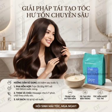 Kem Hấp Phục Hồi PPT KreAteme 970g - Khử Kiềm Hấp Nóng Ủ Lạnh Tóc Hư Tổn Giá 225.000 7