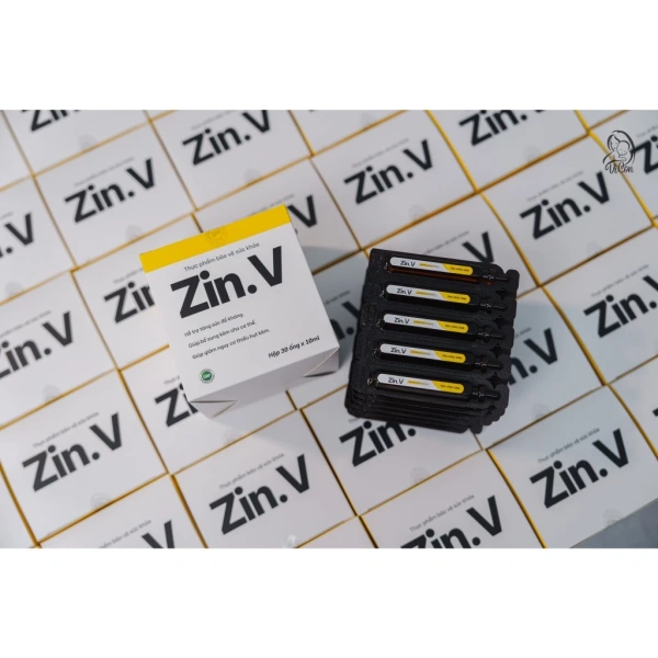 Hình ảnh sản phẩm Kẽm hữu cơ Zin.V dễ uống, hấp thu nhanh - Hộp 30 ống giảm giá 300.000₫