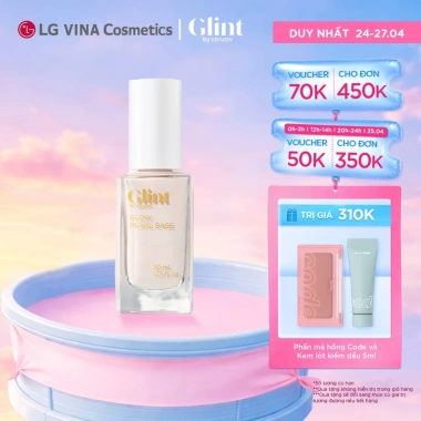 Kem lót ngọc trai Glint 30ml LG Makeup - Dưỡng ẩm, da căng mướt, sáng hồng rạng rỡ, giảm giá 439k