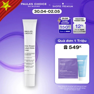Kem lót Paulas Choice Shine Stopper 30ml - Hút dầu, Da mịn, Matte, Giảm giá 671k