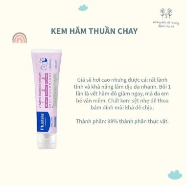 Kem Mustela 123 Vitamin Barrier Cream Dưỡng ẩm ngăn hăm tã giảm kích ứng giá ưu đãi 180.000₫
