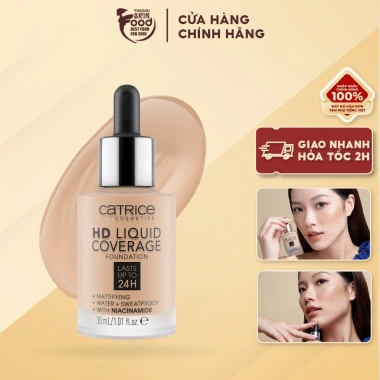 Kem Nền Kiềm Dầu Catrice HD Liquid Coverage 30ml - Che Phủ Tự Nhiên, Giá Ưu Đãi 273.000₫