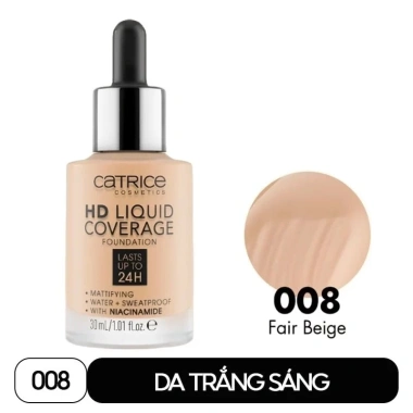 Kem Nền Kiềm Dầu Catrice HD Liquid Coverage 30ml - Che Phủ Tự Nhiên, Giá Ưu Đãi 273.000₫