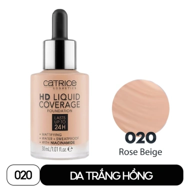 Kem Nền Kiềm Dầu Catrice HD Liquid Coverage 30ml - Che Phủ Tự Nhiên, Giá Ưu Đãi 273.000₫