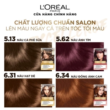 Kem nhuộm dưỡng tóc sâu màu L Oreal Paris Excellence Fashion 172ml - Giá 199.000 VNĐ giảm từ 254.720 8 Kem nhuộm dưỡng tóc sâu màu L Oreal Paris Excellence Fashion 172ml - Giá 199.000 VNĐ giảm từ 254.720 8