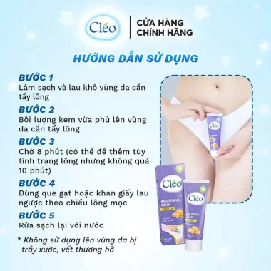 Kem Tẩy Lông Bikini CLEO 50g Từ Khoai Tây & Mật Ong - Không Đau, Giá 179k