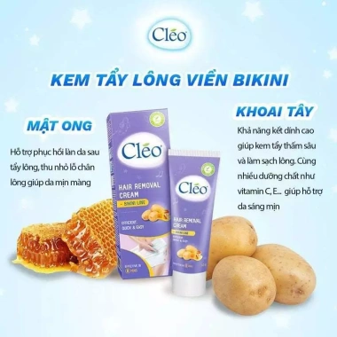 Kem Tẩy Lông Bikini CLEO 50g Từ Khoai Tây & Mật Ong - Không Đau, Giá 179k