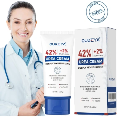 Kem Urea OUKEYA 42% - Dưỡng tay, chân, khuỷu tay, giảm nứt nẻ, loại bỏ vết chai, mềm móng, tiện mang 85g 2