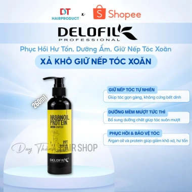 Kem Xả Khô Dưỡng Tóc DELOFIL Argan Oil Protein 260ml - Phục Hồi Hư Tổn, Dưỡng Ẩm, Giữ Nếp Xoăn, Giá 220.000₫